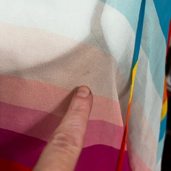 TRINA TURK SZXS/S SOBE RAINBOW STRIPED PULLOVER TOP - Picture 7 of 11